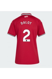 Manchester United Diogo Dalot #2 Fotballdrakt Hjemme Klær Dame 2026-27 Korte ermer